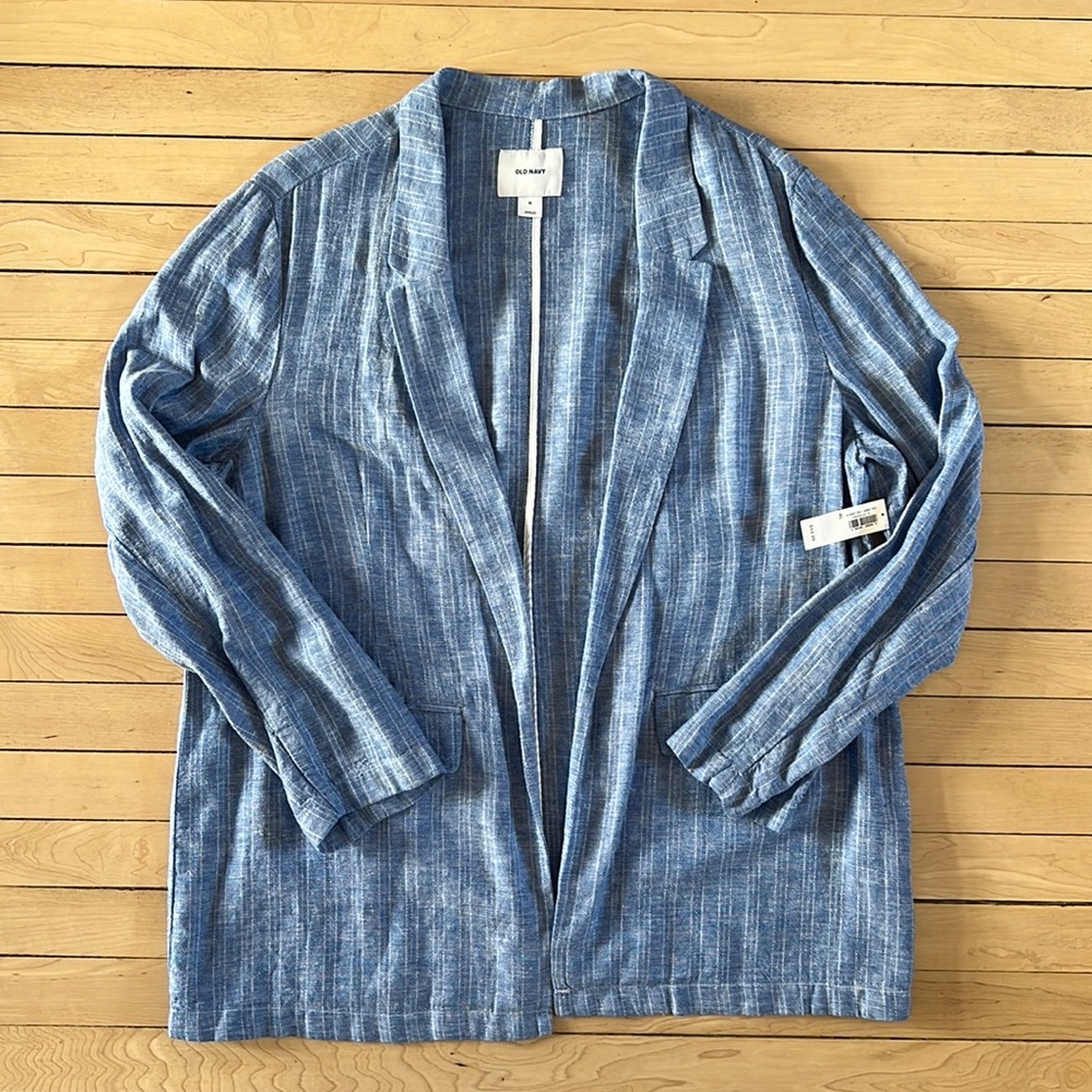 Blue Old Navy linen blazer
